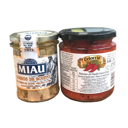 LOTE BONITO Y PIMIENTO PIQUILLO MIAU PACK 385 GR