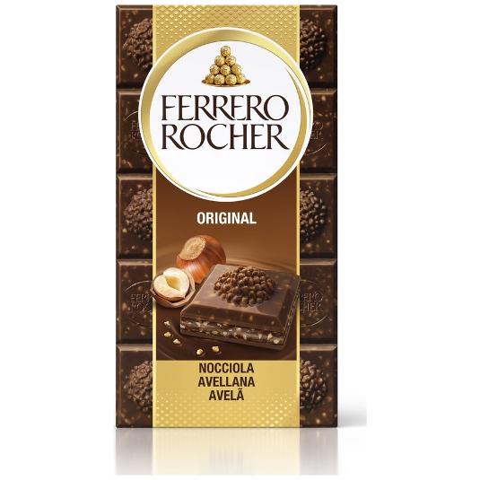 CHOCOLATE LECHE AVELL.F.ROCHER FERRERO PTLLA 90 GR