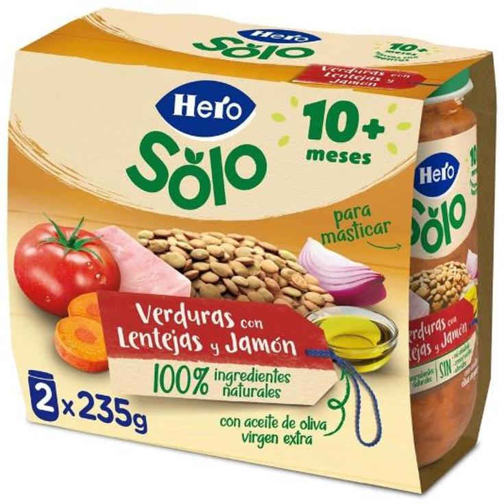 TARR.TROC.LENT VERD/JAMON 2X235 HERO PACK 470 GR