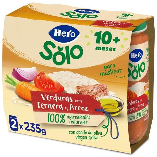 TARR.TROC.VERD TERN/ARROZ 2X235 HERO PACK 470 GR