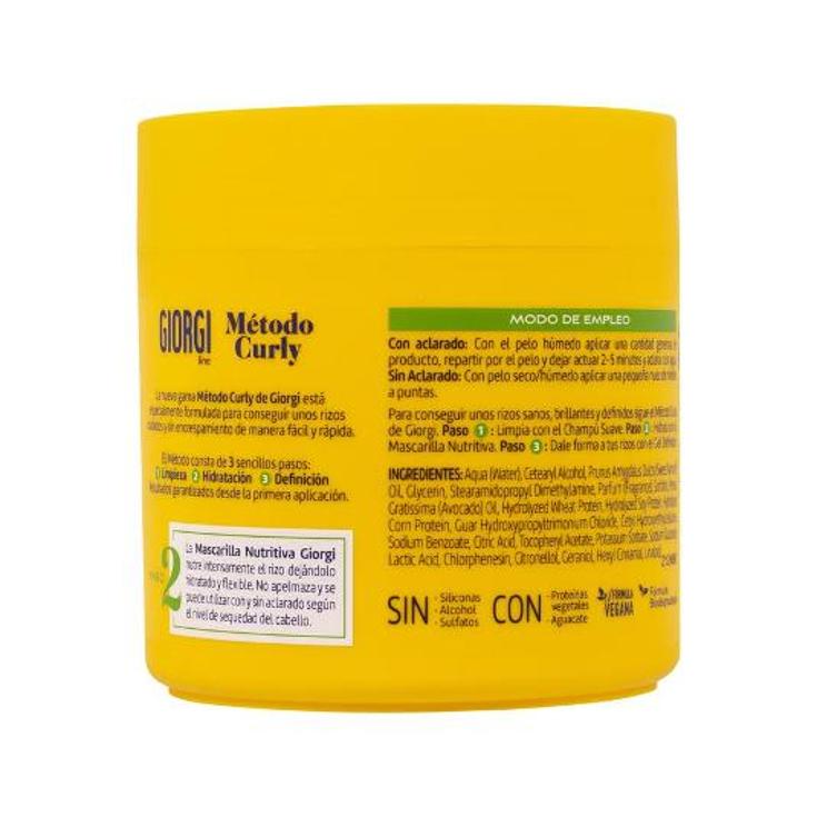 MASCARILLA NUTRIT.METODO CURLY GIORGI UNIDAD 350 ML
