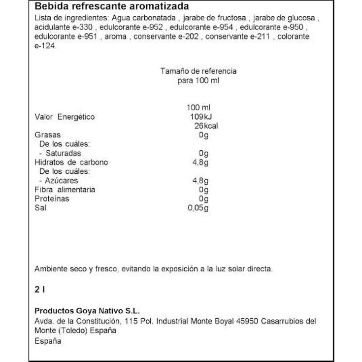 REFRESCO TROPICAL GOYA BTLLA 2 LT