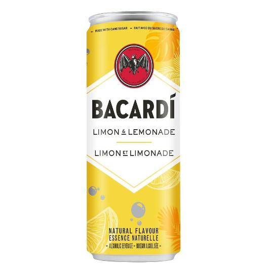 COMBINADO RON LIMON+LIMONADA 5º BACARDI LATA 250 ML