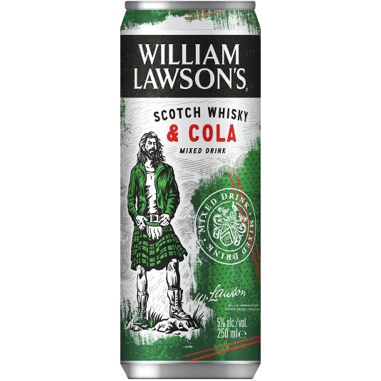 COMBINADO WHISKY+COLA 5º W.LAWSON S LATA 250 ML