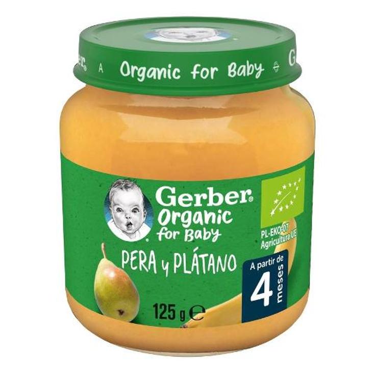 TARRITO PERA PLATANO ORGANICO GERBER FRASCO 125 GR