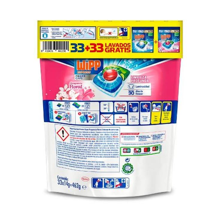 DETERG.POWER CAPS 33+VERNEL 60 WIPP CAJA 33 UD
