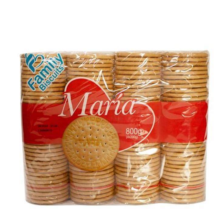 GALLETAS MARIA 4X200 FAMILY BISC. PQTE 800 GR