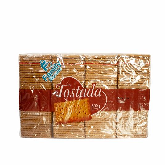 GALLETA TOSTADA 4X200 FAMILY BISC. CAJA 800 GR