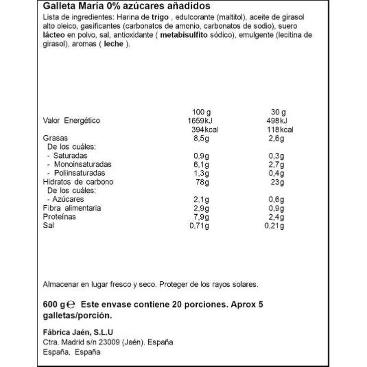 GALLETAS MARIA 0% 3X200 FAMILY BISC. CAJA 600 GR