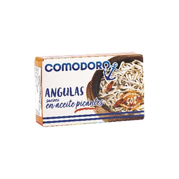 ANGULAS EN ACEITE PICANTE COMODORO LATA 55 GR