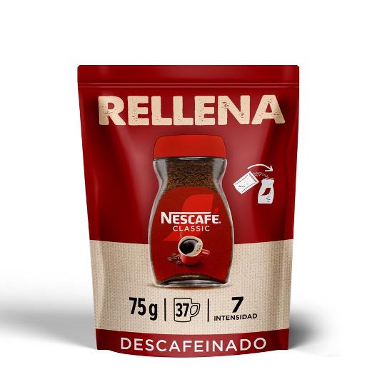 CAFE SOLUBLE DESCAFEINADO NESCAFE BOLSA 75 GR