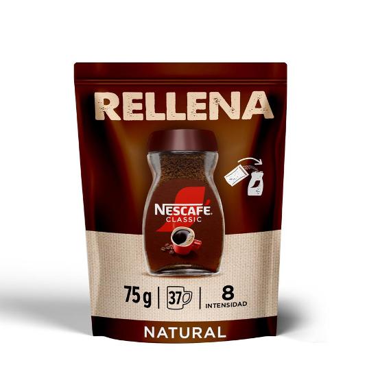 CAFE SOLUBLE NATURAL NESCAFE BOLSA 75 GR