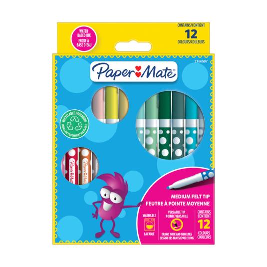 ROTULADORES DE COLORES 12 UD PAPER MATE PACK 12 UD