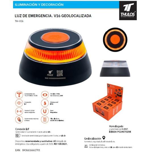 BALIZA EMERGENCIA GEOLOCALIZADA THULOS UNIDAD 1 UD
