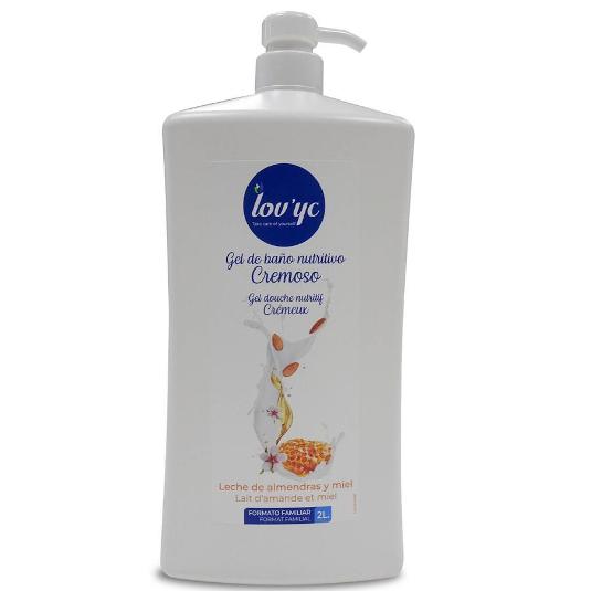 GEL BAÑO LECHE ALMENDRAS Y MIEL LOVYC BTLLA 2 LT