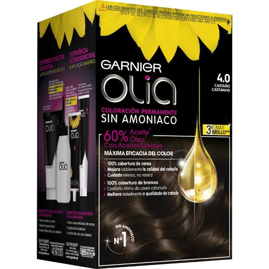 TINTE CABELLO 4.0 CASTAÑO OLIA CAJA 232 ML