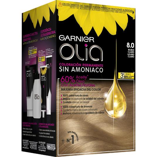 TINTE CABELLO 8.0 RUBIO CLARO OLIA CAJA 232 ML