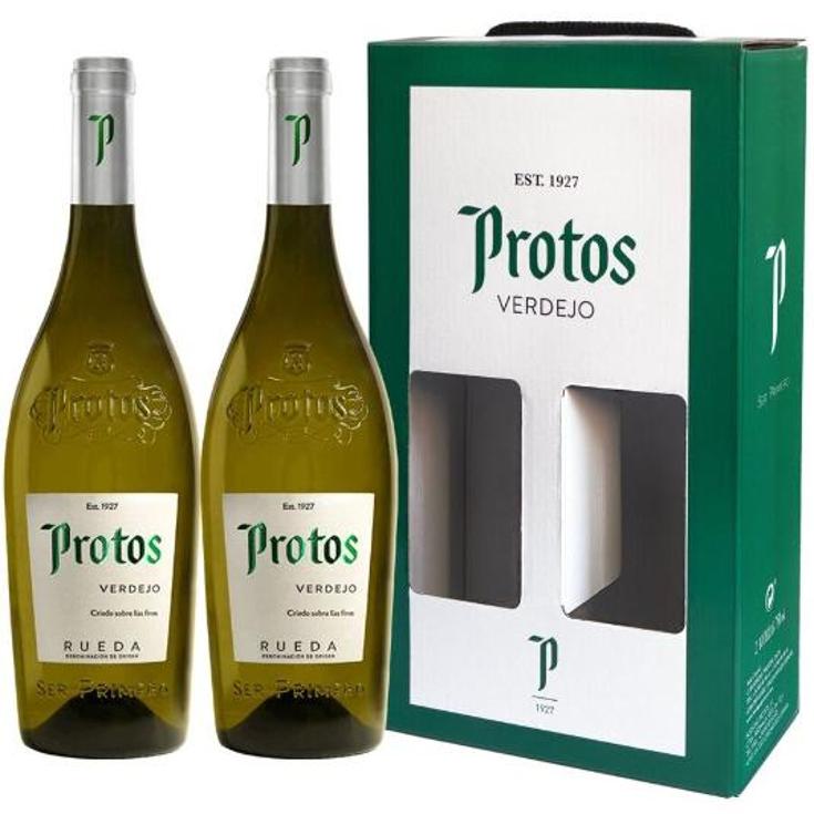 ESTUCHE VINO BL. RUEDA VERDEJO PROTOS PACK 2 UD