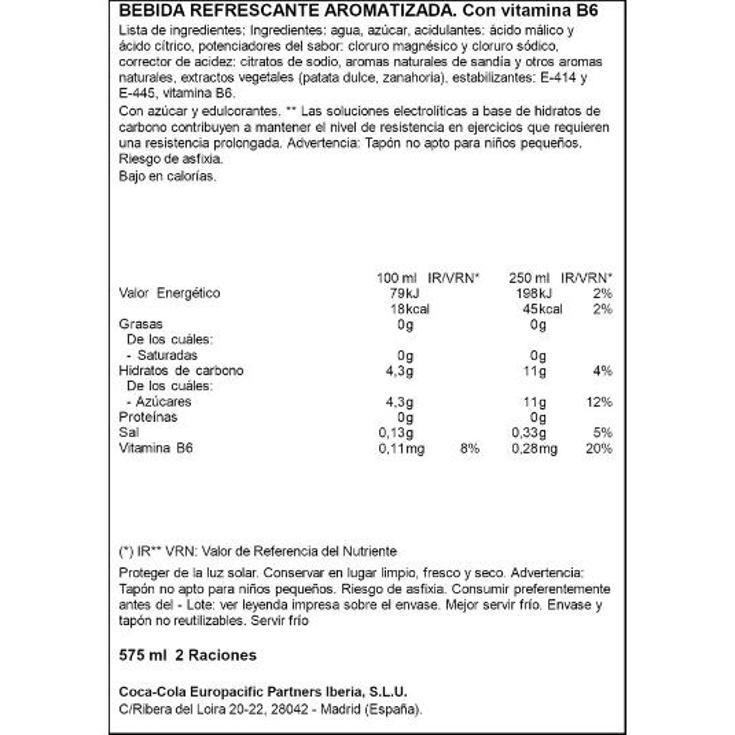 BEBIDA HIDRATANTE SANDIA BODYARMOR PET 575 ML
