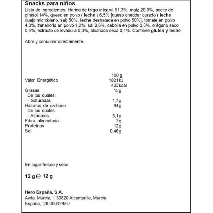 SNACK NIÑOS DINO PUFFS PIZZA GOODIES BOLSA 12 GR