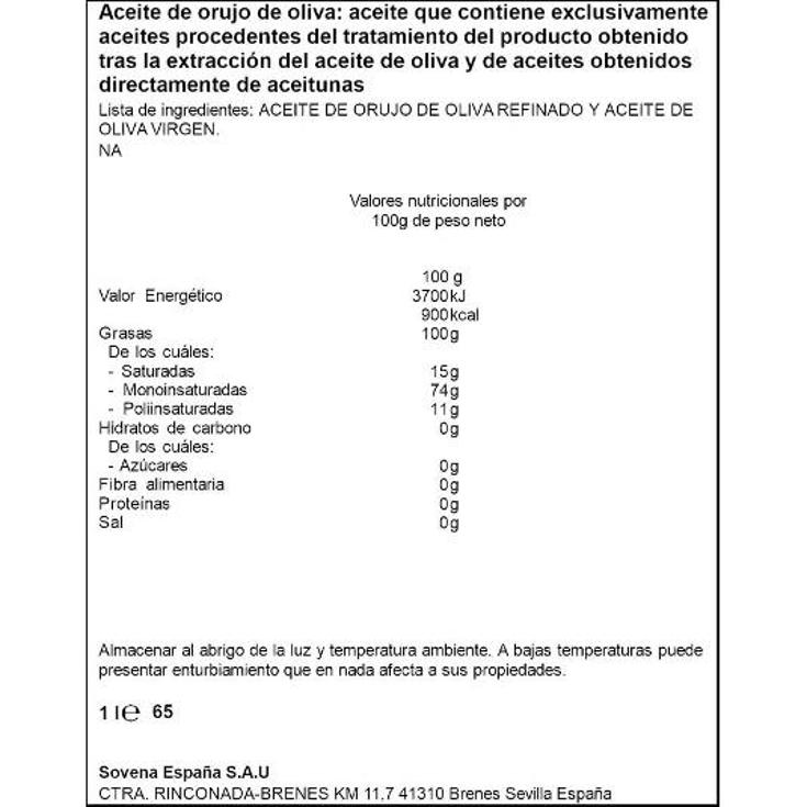 ACEITE DE ORUJO OLIVA SPAR BTLLA 1 LT