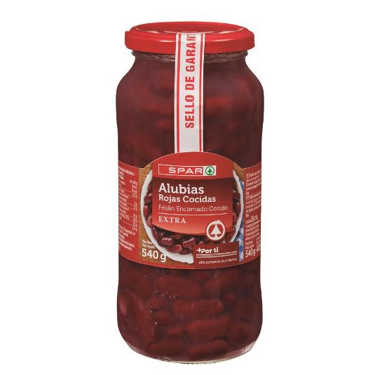 ALUBIA ROJA COCIDA EXTRA SPAR FRASCO 540 GR