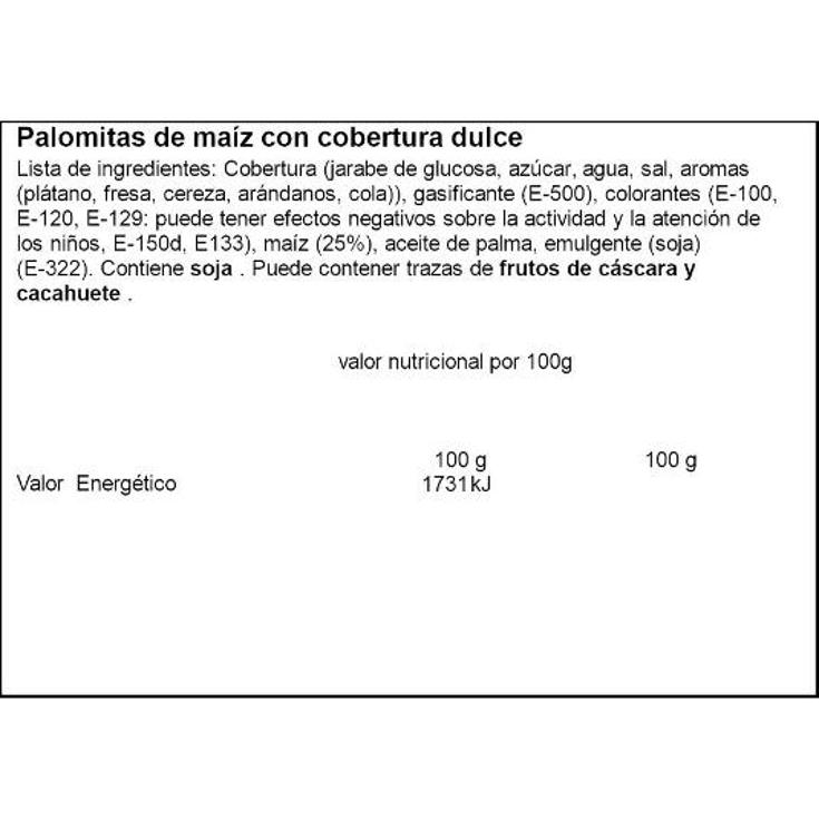 POPITAS CANDY POPS CRUJIENTES BOLSA 100 GR