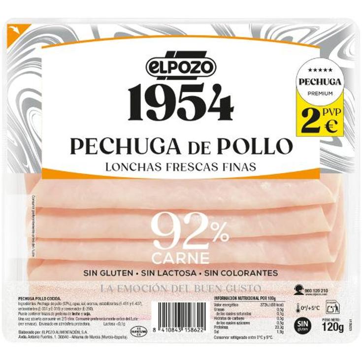 PECHUGA POLLO 1954 ELPOZO PQTE 120 GR