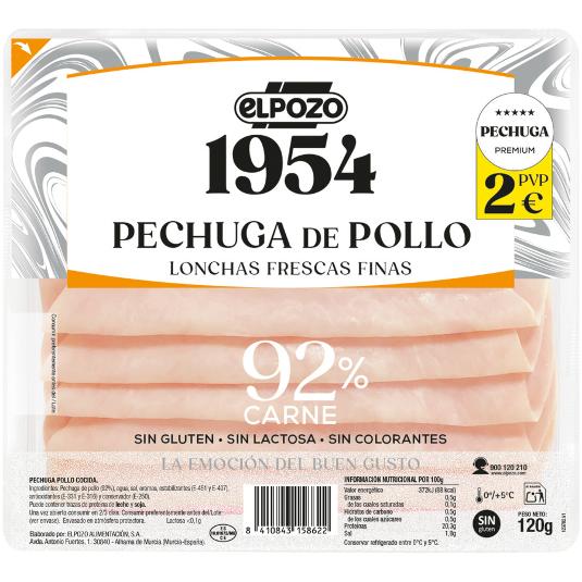 PECHUGA POLLO 1954 ELPOZO PQTE 120 GR