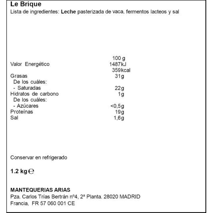 QUESO LE BRIQUE COEUR DE LION HANTE FROMAG