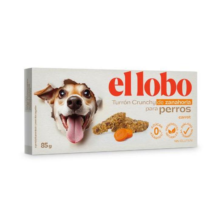 TURRON CRUJIENTE ZANAHORIA EL LOBO PQTE 85 GR