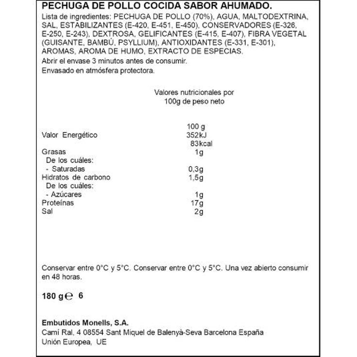 PECHUGA POLLO LONCHAS FINAS SPAR SOBRE 180 GR