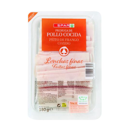 PECHUGA POLLO LONCHAS FINAS SPAR SOBRE 180 GR