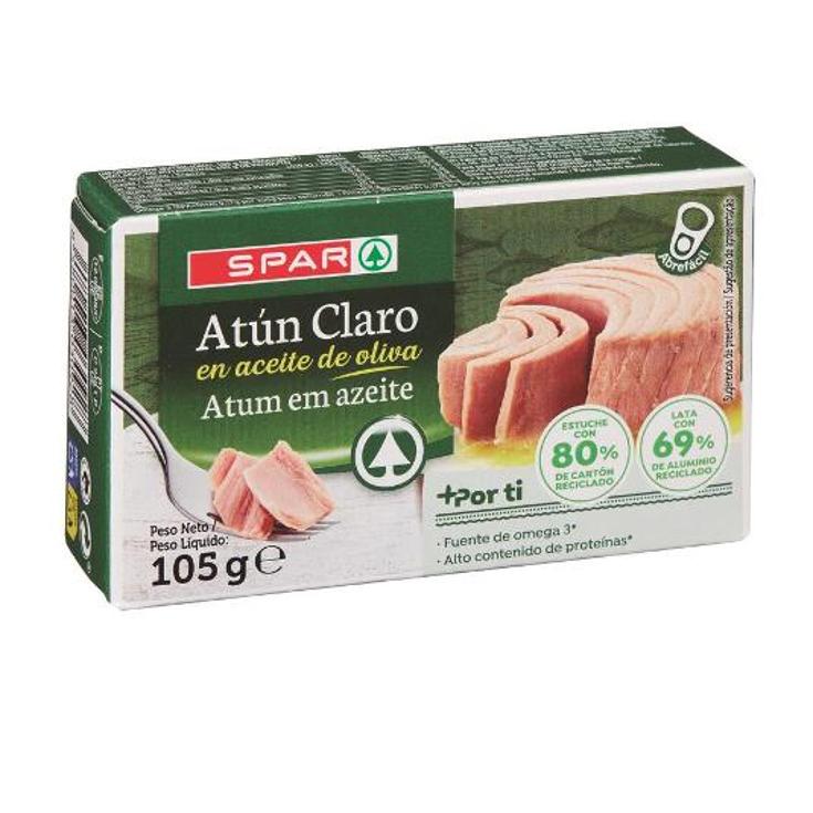ATÚN CLARO ACEITE OLIVA SPAR LATA 105 GR