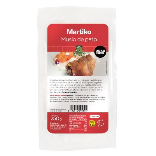 MUSLO PATO CONFITADO MARTIKO UNIDAD 250 GR