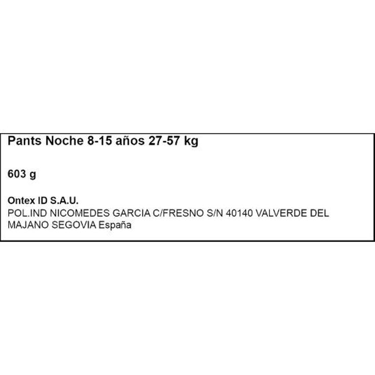 PAÑAL BRAGUITA NOCHE T7 27-57KG PASITOS PQTE 12 UD