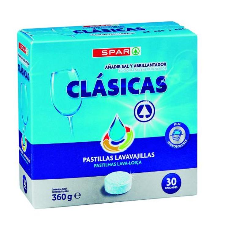 LAVAVAJILLAS MÁQUINA PASTILLAS SPAR CAJA 30 UD