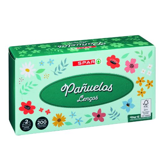PAÑUELO FACIAL SPAR CAJA 200 UD