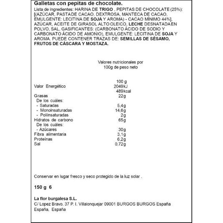 MINI COOKIES CON CHOCOLATE SPAR BOLSA 150 GR