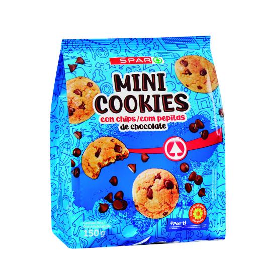 MINI COOKIES CON CHOCOLATE SPAR BOLSA 150 GR