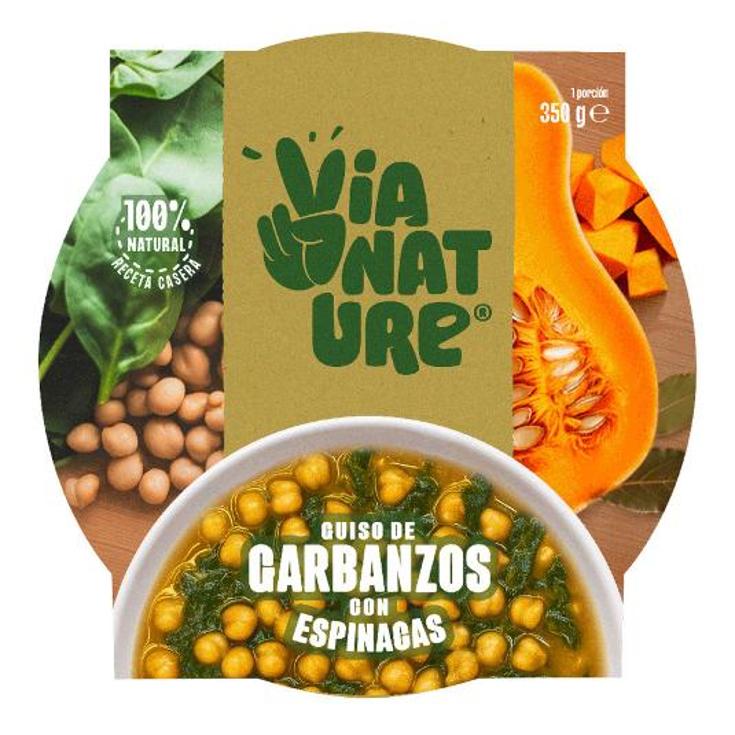 GUISO GARBANZOS CON ESPINACAS VIANATURE UNIDAD 350 GR