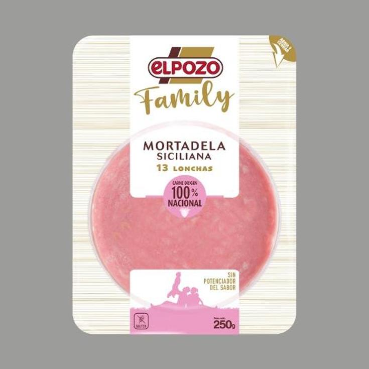 MORTADELA SICILIANA LONCHAS ELPOZO FAMIL PACK 250 GR