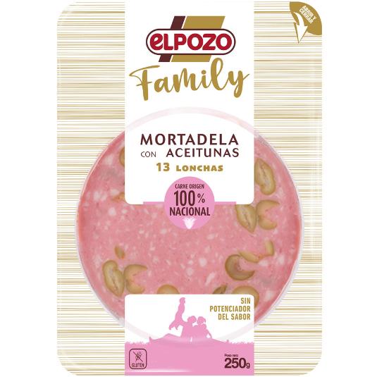 MORTADELA ACEITUNAS LONCHAS ELPOZO FAMIL PACK