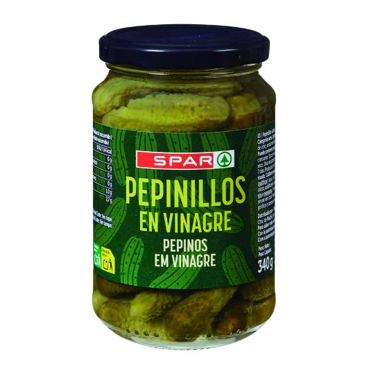 PEPINILLOS EN VINAGRE SPAR FRASCO 180 GR