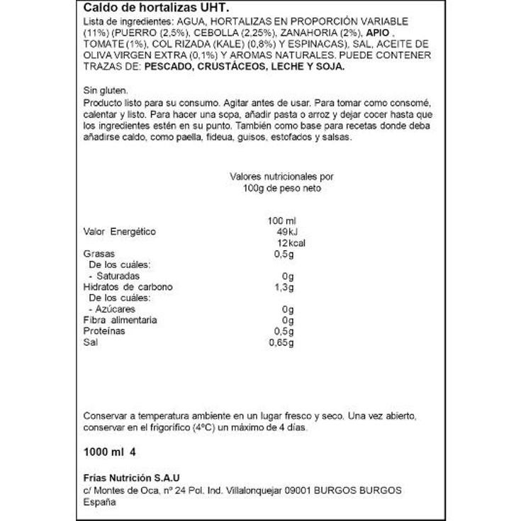 CALDO DE VERDURAS SPAR BRIK 1 LT