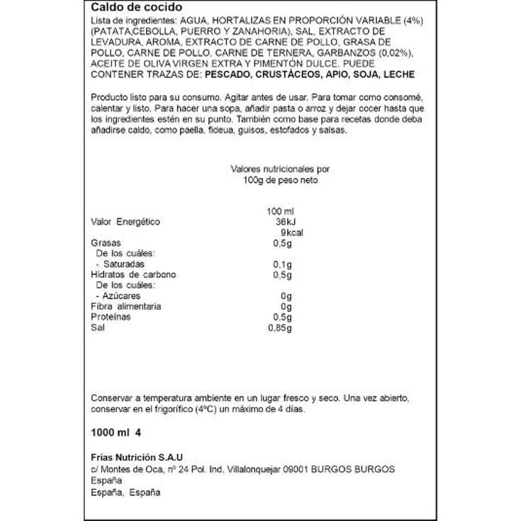 CALDO DE COCIDO SPAR BRIK 1 LT