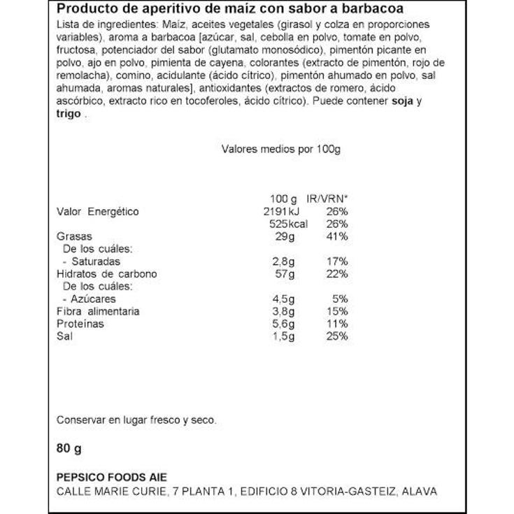 DORITOS BITS ORIGINAL BBQ MATUTANO BOLSA 80 GR