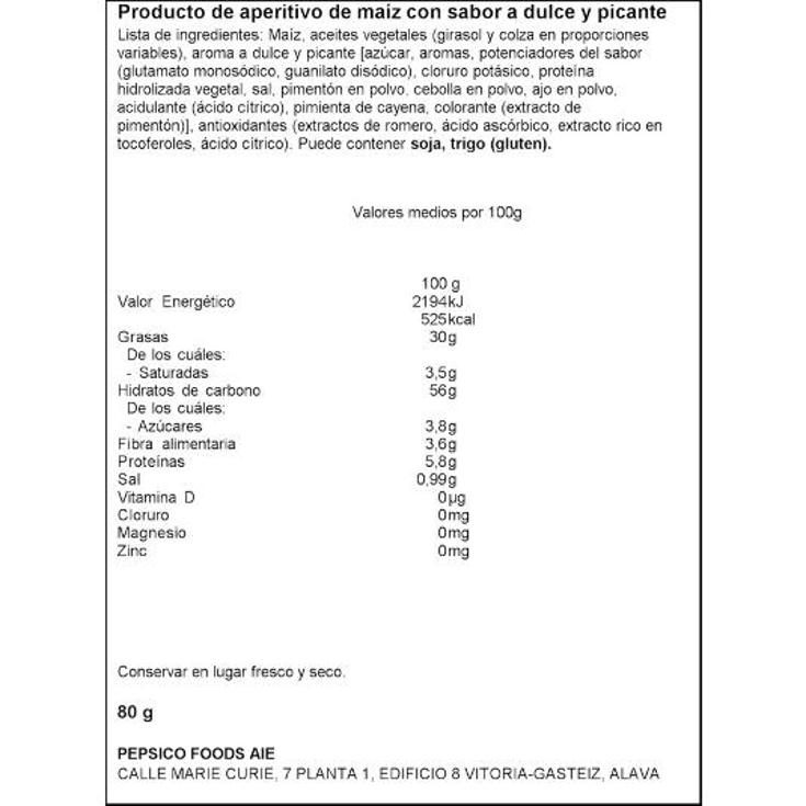DORITOS BITS SWEET CHILLI MATUTANO BOLSA 80 GR