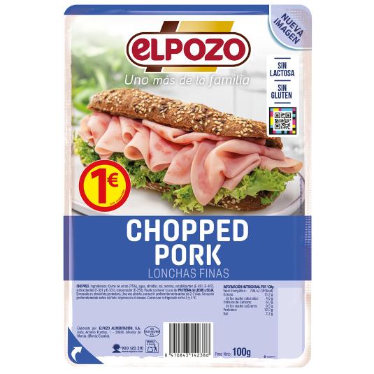 CHOPPED PORK LONCHAS ELPOZO SOBRE 100 GR