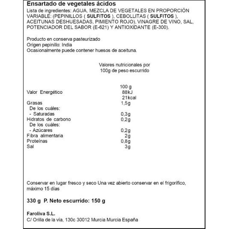 BANDERILLA DULCE SPAR FRASCO 150 GR